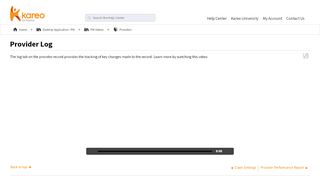 
                            3. Provider Log - Kareo Help Center