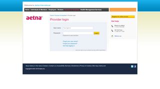 
                            5. Provider Login - Member Log In - Aetna International