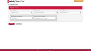 
                            7. Provider Look Up - Affinity Health Plan