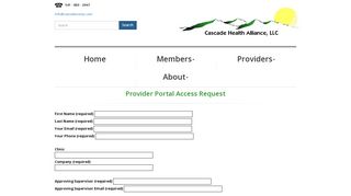 
                            4. Provider Portal Access Request | Cascade Health Alliance, LLC