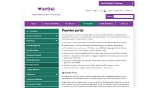 
                            6. Provider portal | Aetna Better Health of Kentucky