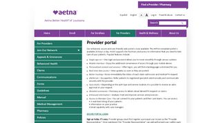 
                            6. Provider portal | Aetna Better Health of Louisiana