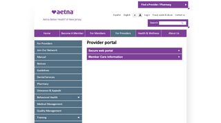 
                            3. Provider portal | Aetna Better Health of New Jersey