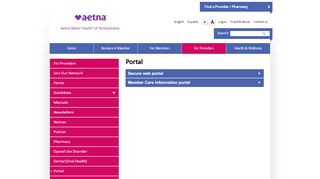 
                            5. Provider portal - Aetna Medicaid