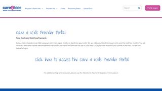 
                            3. Provider Portal - Care 4 Kids