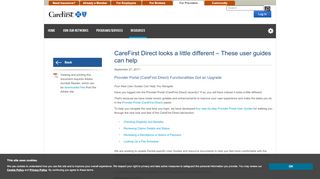 
                            8. Provider Portal (CareFirst Direct) Functionalities Got an Upgrade