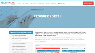 
                            8. Provider Portal-HealthAxis Group