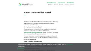 
                            9. Provider Portal Learn More | MultiPlan