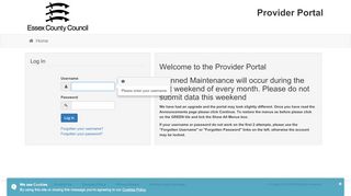 
                            2. Provider Portal - Log In - Essex Education Portal