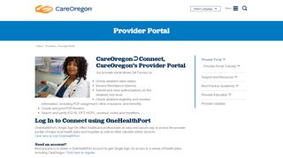 
                            4. Provider Portal login - CareOregon