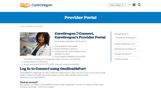 
                            6. Provider Portal login - CareOregon