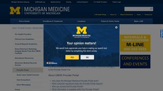 
                            5. Provider Portal | Michigan Medicine