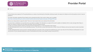 
                            1. Provider Portal - Site Notice - Northamptonshire County Council