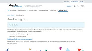 
                            6. Provider Sign In | Magellan Complete Care of Virginia (MCC of VA)