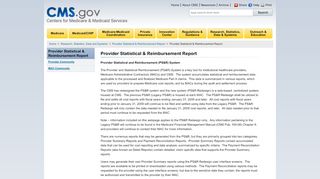 
                            2. Provider Statistical & Reimbursement Report - CMS.gov