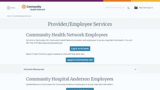 
                            6. Provider/Employee Login - Community Health Network