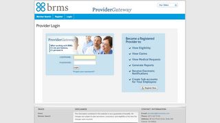 
                            7. ProviderOnline by BRMS - Vbas