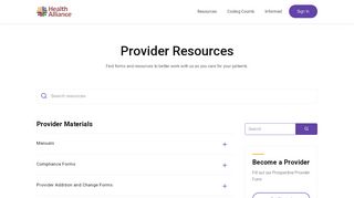 
                            9. Providers | Health Alliance