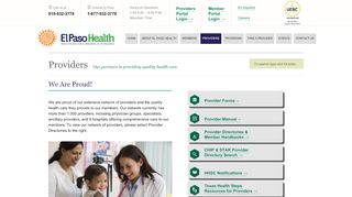 
                            11. Providers in our Network - El Paso Health