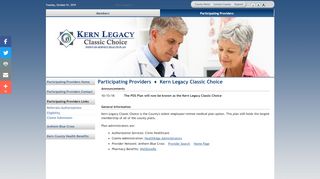 
                            4. Providers ♦ Kern Legacy Classic Choice - Kern County