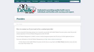 
                            3. Providers ‹ Lasalle Medical Associates