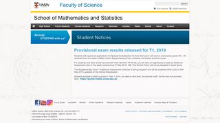 
                            8. Provisional exam results released for T1, 2019 | School of ...