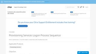 
                            1. Provisioning Services Logon Process Sequence - Support & Services