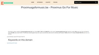 
                            7. Proximusgoformusic.be - Proximus Go For Music