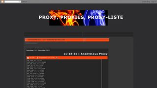 
                            3. proxy, proxies, proxy-liste: 11-12-11 | Anonymous Proxy