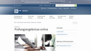 
                            7. Prüfungsergebnisse online - IHK Aachen