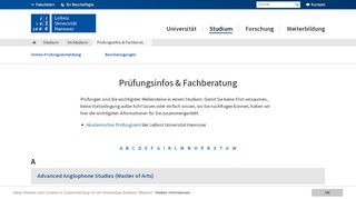 
                            8. Prüfungsinfos & Fachberatung – Leibniz Universität Hannover