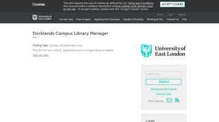 
                            1. PS118S2019 Docklands Campus Library Manager - Jobs at UEL