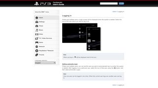 
                            8. PS3™ | Logging in