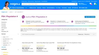 
                            3. PS4 / Playstation 4 - Games | Magazine Luiza