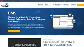 
                            9. PSA Software for MSPs - IT Business Management | Kaseya BMS