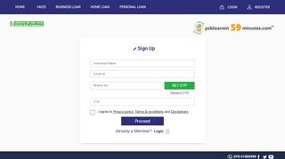 
                            7. PSB Loans in 59 Minutes - OBC - Sign Up