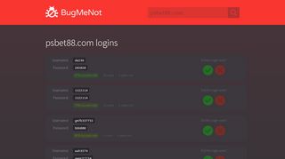 
                            1. psbet88.com passwords - BugMeNot