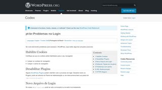 
                            6. pt-br:Problemas no Login « WordPress Codex