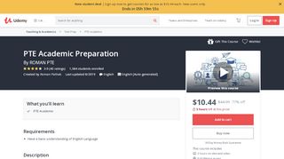 
                            4. PTE Academic Preparation | Udemy