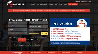 
                            1. PTE Exam Voucher + 50 Mock Tests @ ₹10381*