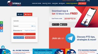 
                            8. PTE Login | Online PTE-A Practice Anytime & Anywhere - PTE Tutorials