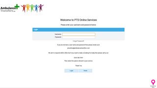 
                            2. PTS Online Services Login - Ambulance Transfers Ltd