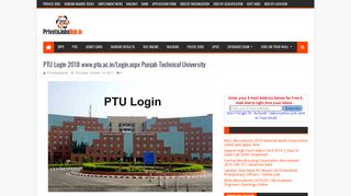 
                            3. PTU Login 2018 www.ptu.ac.in/Login.aspx Punjab Technical ...