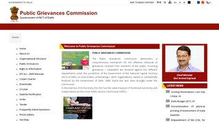 
                            1. Public Grievances Commission Government of NCT of Delhi