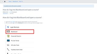 
                            4. Public Knowledge - How do I log into Blackboard and open a course?