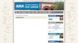 
                            9. Public Library of New London » Catalog Search