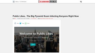 
                            5. Public Likes.. The Big Pyramid Scam Infecting Kenyans ...