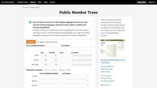 
                            8. Public Member Trees - Ancestry.com