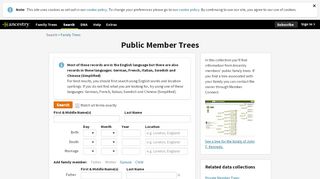 
                            6. Public Member Trees - Ancestry.co.uk