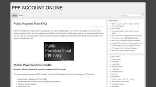 
                            5. Public Provident Fund FAQ - PPF ACCOUNT ONLINE